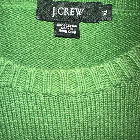 J. Crew Green Crewneck Sweater with Relaxed Fit - Picture 2 of 3